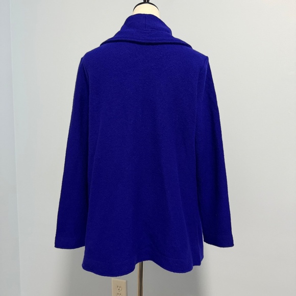 Chico's 2 Wool open front purple Cardigan size L - Picture 4 of 8